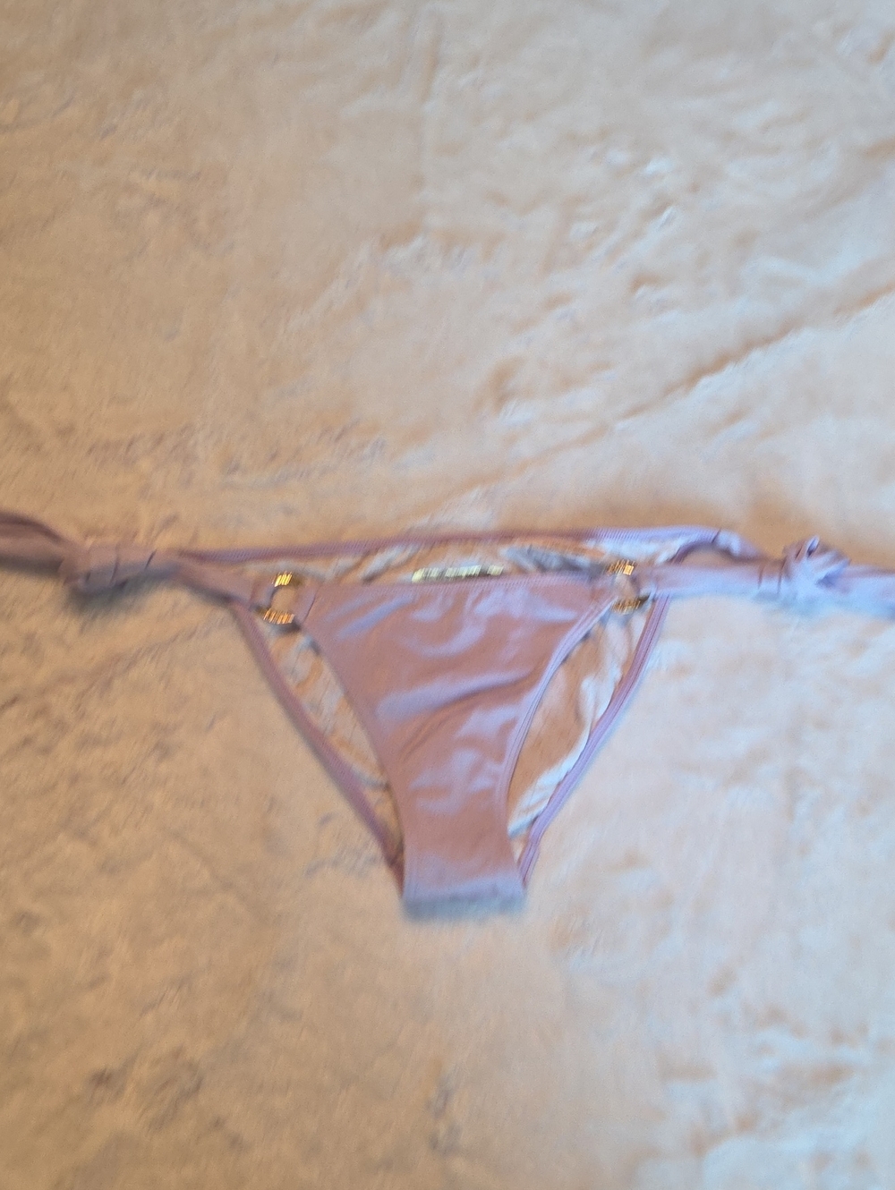 Victoria's Secret Lilac Bikini Bottom with Gold Accents